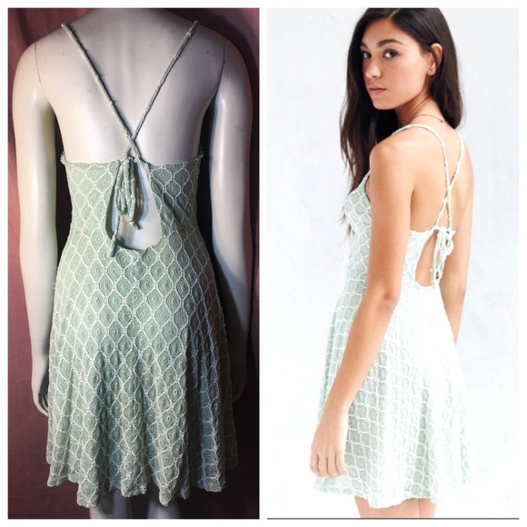 Kimchi Blue Diamond Mint Lace Crochet Dress - Picture 3 of 8